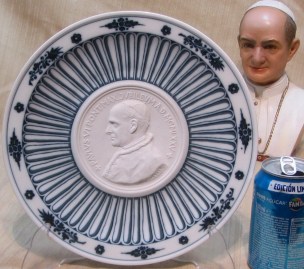 PLATO AÑO SANTO 1975 CONMEMORACION PABLO VI